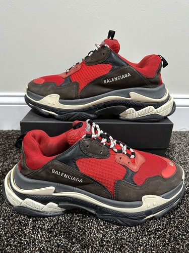 Balenciaga red grey triple s - red, /